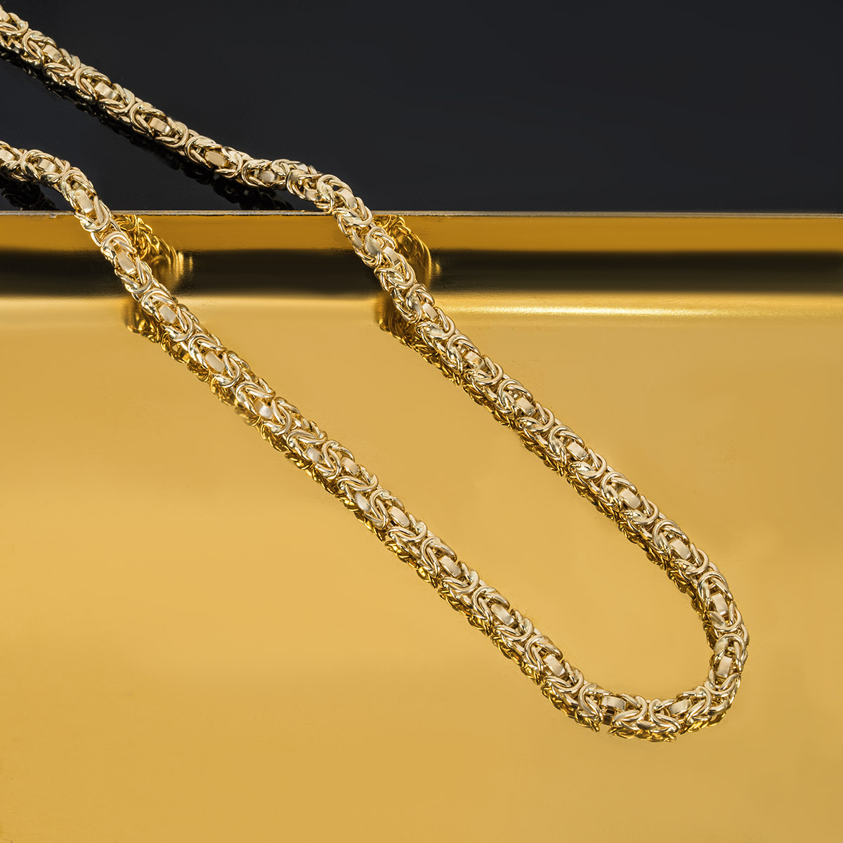 Yellow Gold Byzantine Chain Necklace